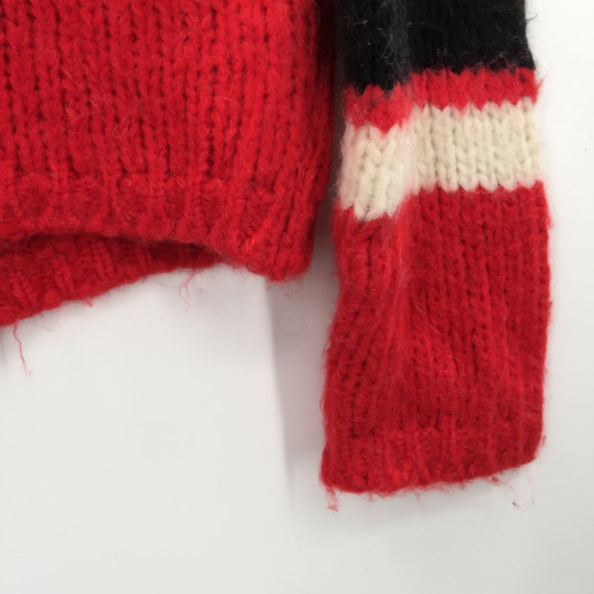 Sanctuary Party Stripe Over the Pullover Sweater Long Sleeve Rainbow Red Small