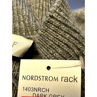 WAYF NWT Lola Puff Sleeve Dark Grey Sweater Dress Size Large