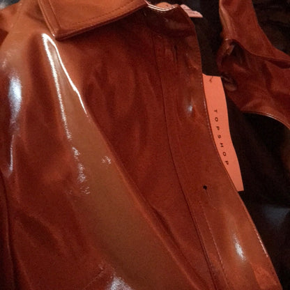 TOPSHOP NEW Casey Brown Belted Jacket US Size 8