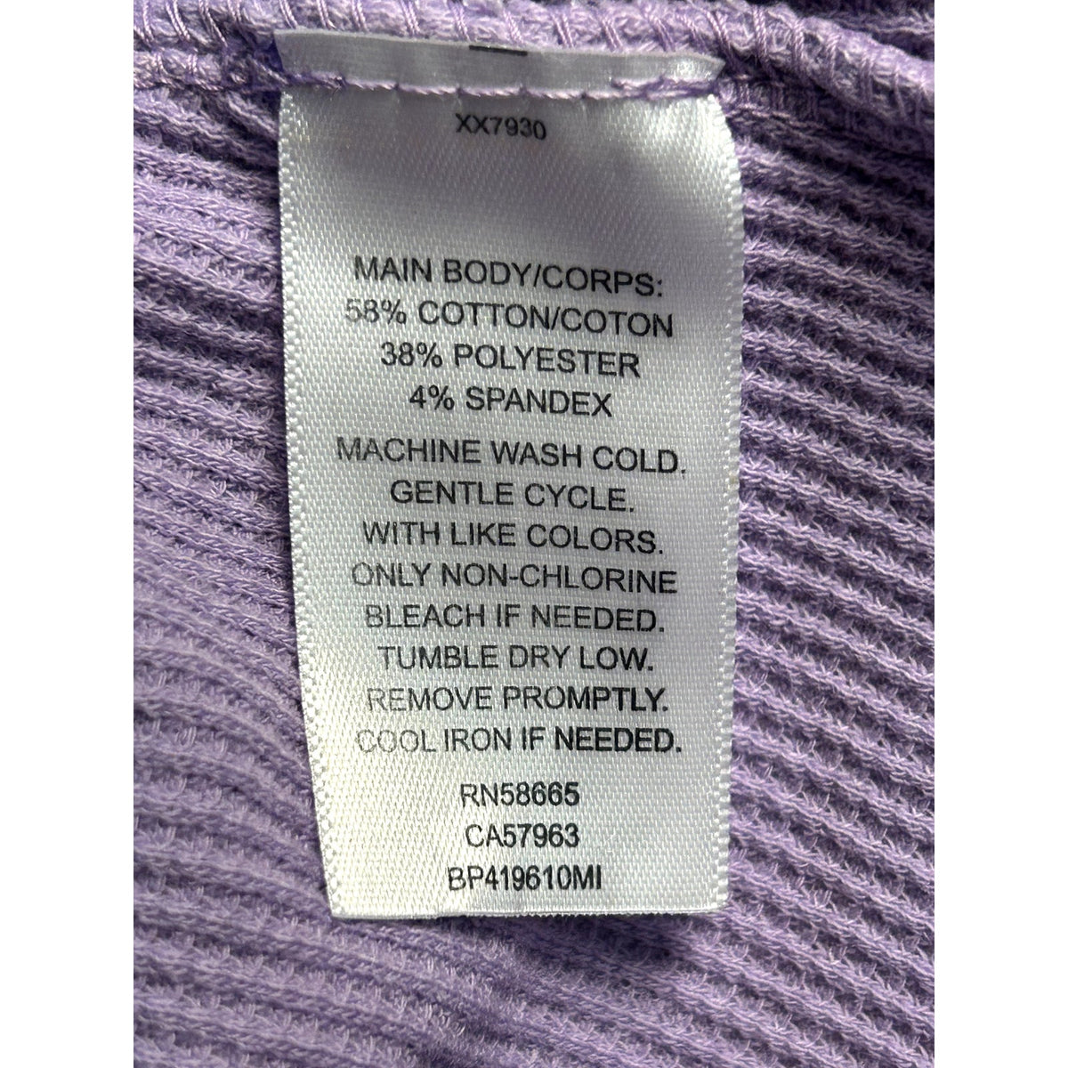 BP. x Claudia Sulewski NEW Thermal Pullover Top Square Neck Purple Size Large