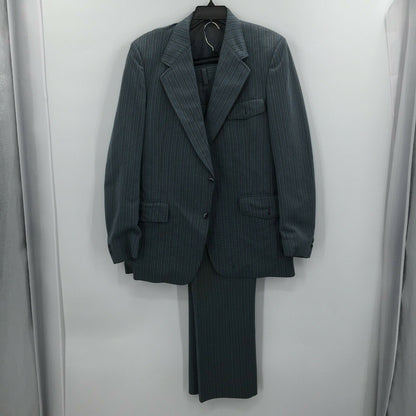 Hart Schaffner Marx Vintage Stripe 2 Piece Blazer Jacket Pants Suit ROCKABILLY