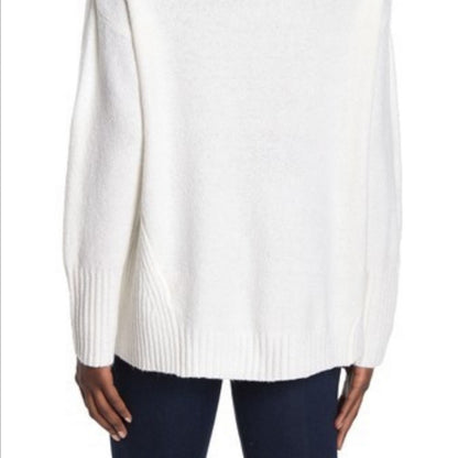 Philosophy NWT Petite Bleach White Funnel Neck Sweater Large Petitie