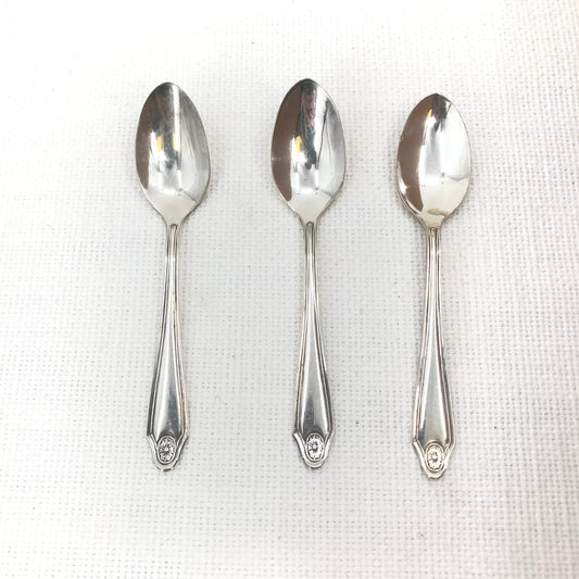 Oneida Stainless Flatware WHITTIER Slotted Serving Spoons Set of Three