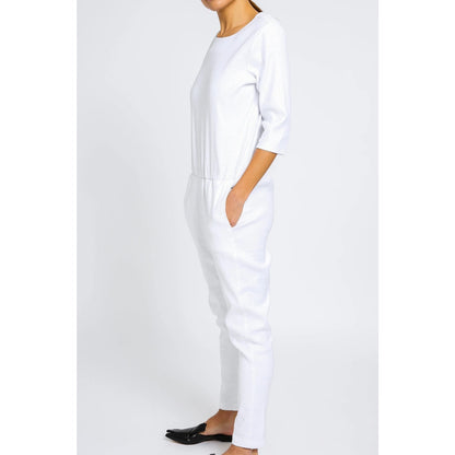 Jarbo NWT Boatneck 3/4 Sleeve Jumpsuit Linen Cotton Size 36 Lagenlook