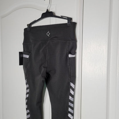 Better Sports Performance Legging Metallic Stripes Activewear Medium phone Yoga