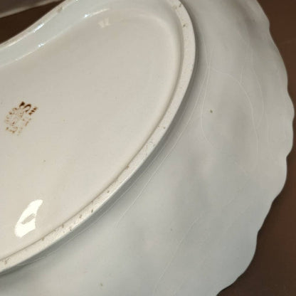 Limoge occo french porcelain dish with handle NAPPY candy  florals