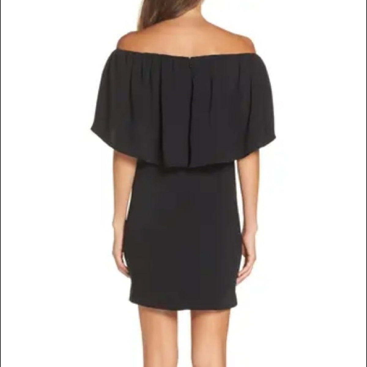 Trina Turk NEW Black Zeal Off the Shoulder Dress bodycon wing sleeve