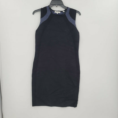 Vince Sleeveless Body cone Dress Crew Neck Knee Length Wool Black Size Medium