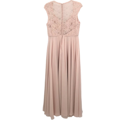 Mori Lee Madeline Gardner Chiffon Embroidered Princess Lace Dress Blush/Pink 14