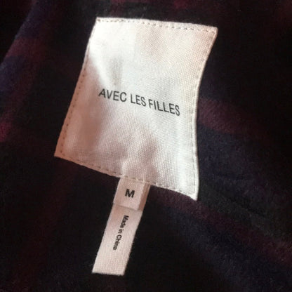 AVEC LES FILLES NEW Long Plaid Coat Size Medium