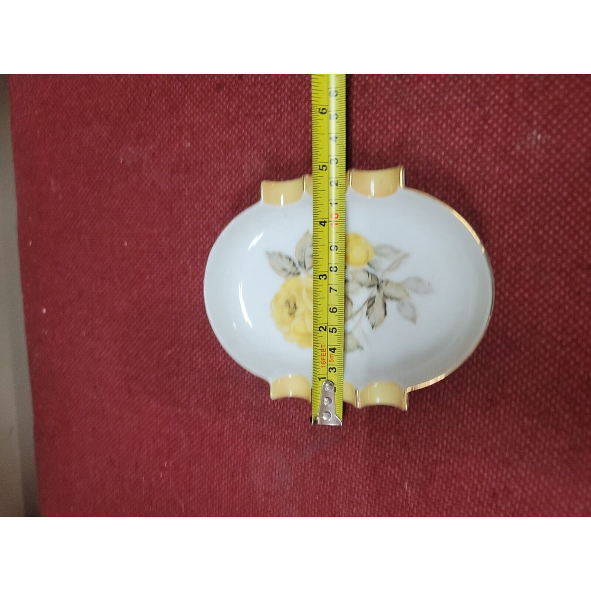 Cotillion Yellow Rose Fine China By Japan  Ashtray Floral