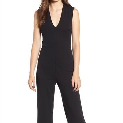 Soprano NEW Black Cross Back Jumpsuit Size Medium