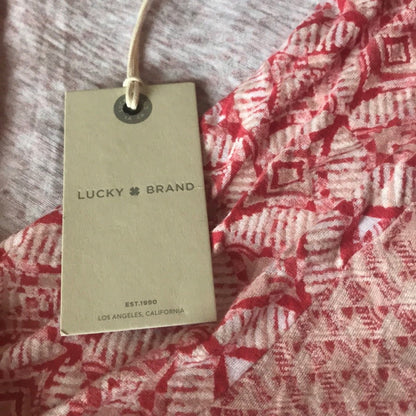Lucky Brand Deco Geo Surplice Neck Top Size Medium