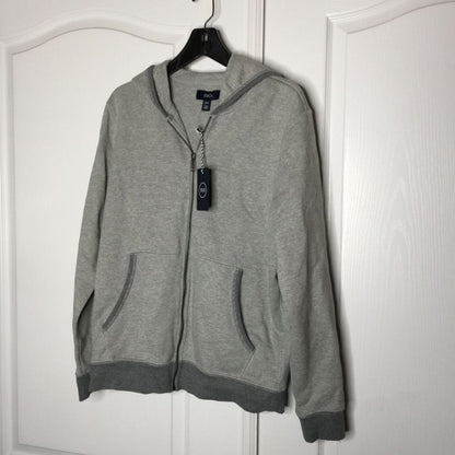 1901 NWT Big Tall Gray French Terry Full Zip Hoodie Pockets 2XL athleticwear