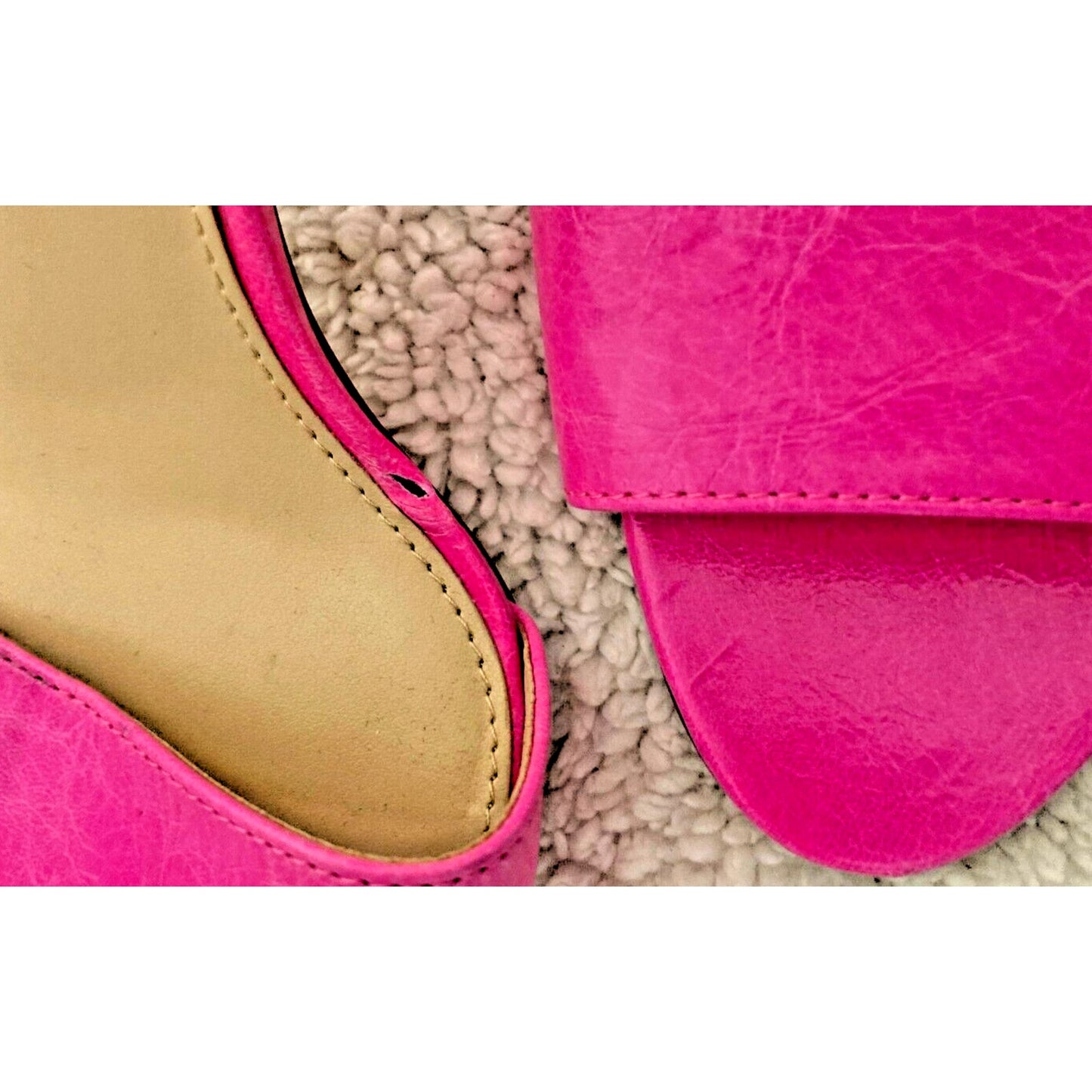 Vince Camuto Corlina Ankle Strap Block Heel Sandal Size 7M Barbie Pop Pink NWT