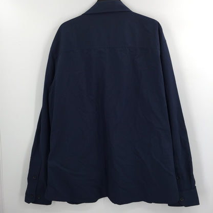 NWT 1901 Shirt Jacket Front Button Long Sleeve Collared Neck Navy Blue Size XXXL