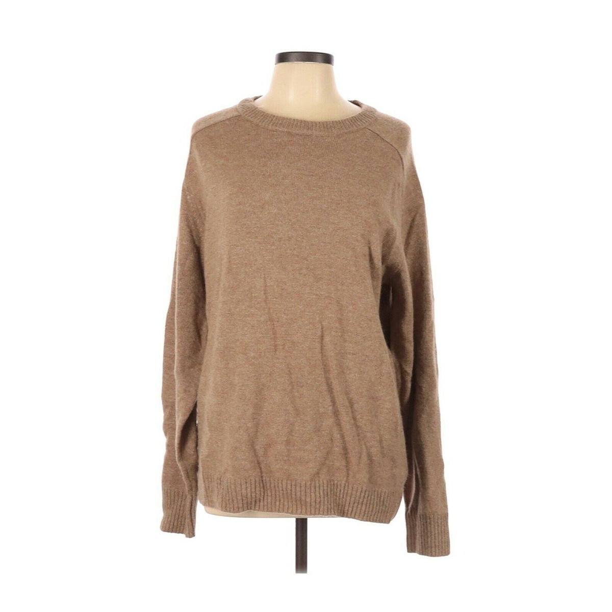 Hope NWT Pullover Sweater Long Sleeve Ribbed Cuff Crew Neck Tan Size 42