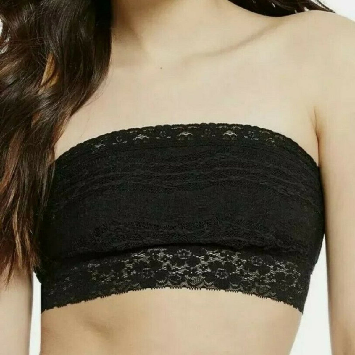 Free People Scalloped Lace Bandeau Bra Pull Up CAMI New Lace bralette Small