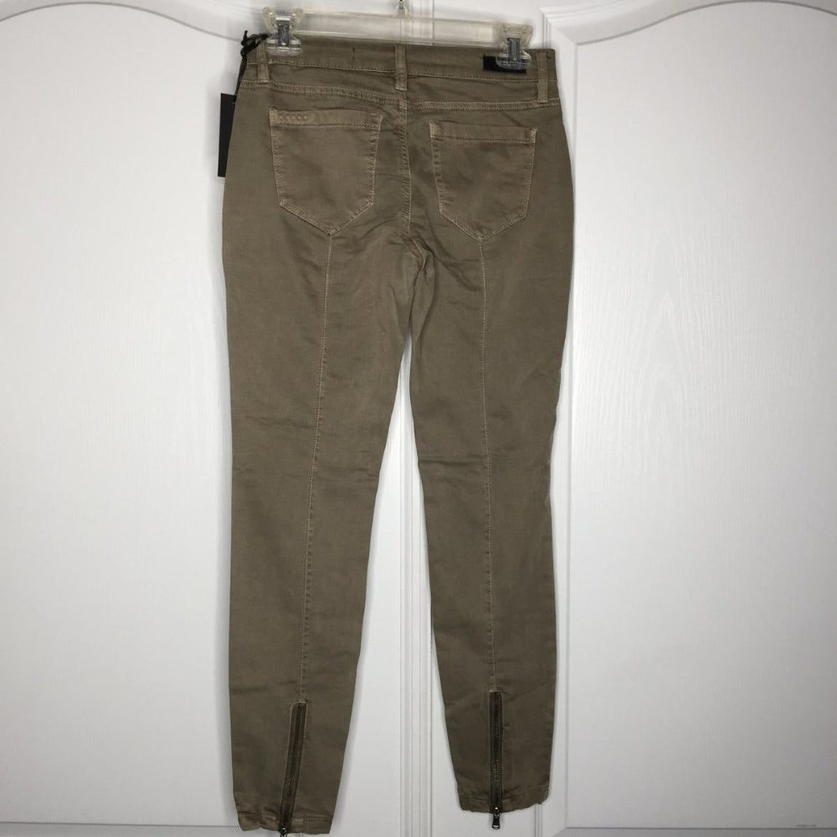 BLANKNYC Zipper Utility Skinny Jeans Low Rise Many pockets Denim Khaki Size 26
