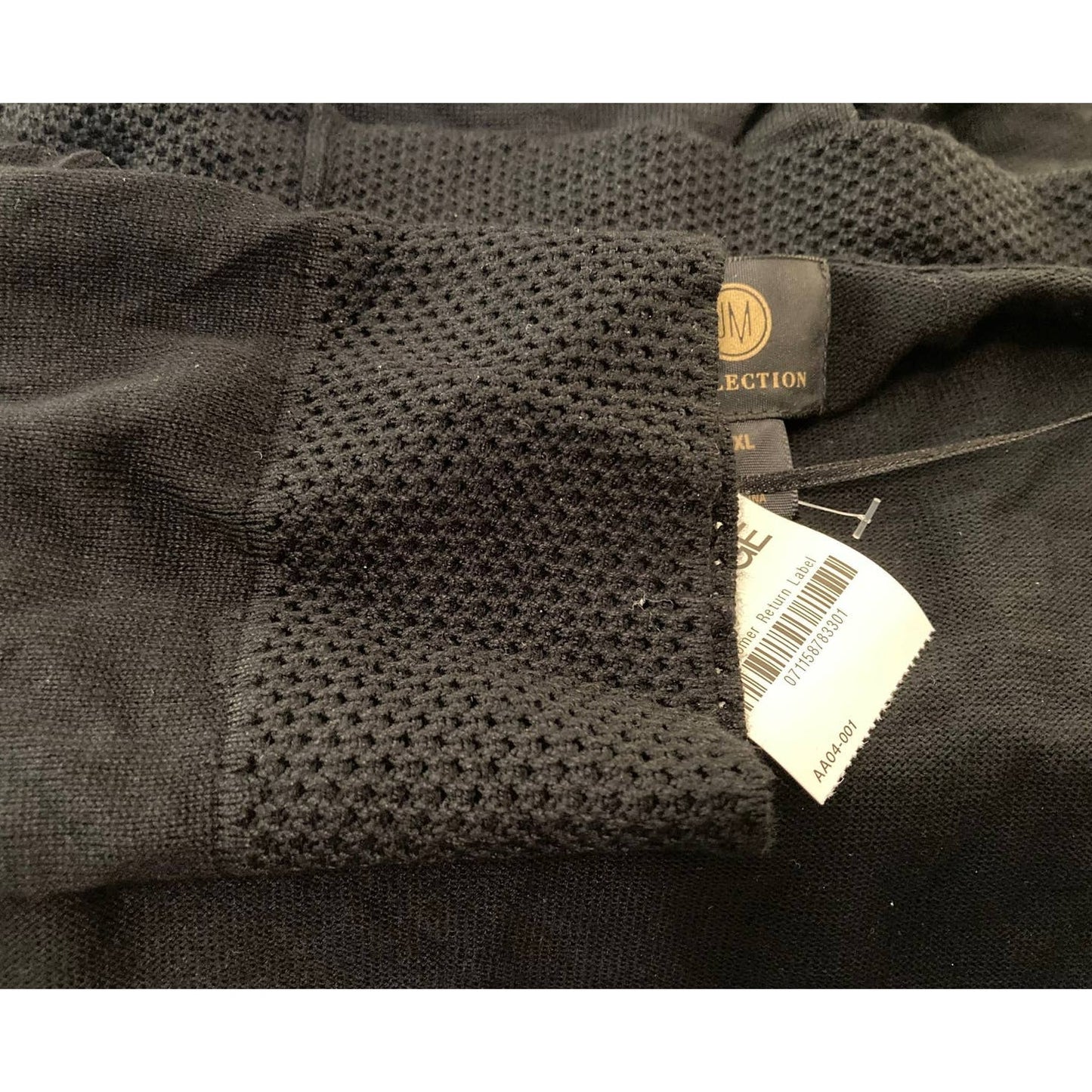 JM Collection Open Drape Front Cardigan Sweater Size XL/Extra Large in Black NWT