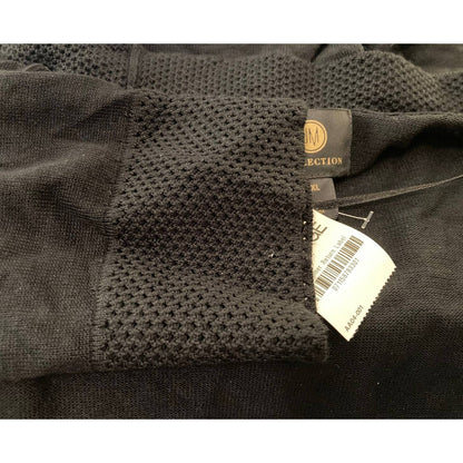 JM Collection Open Drape Front Cardigan Sweater Size XL/Extra Large in Black NWT