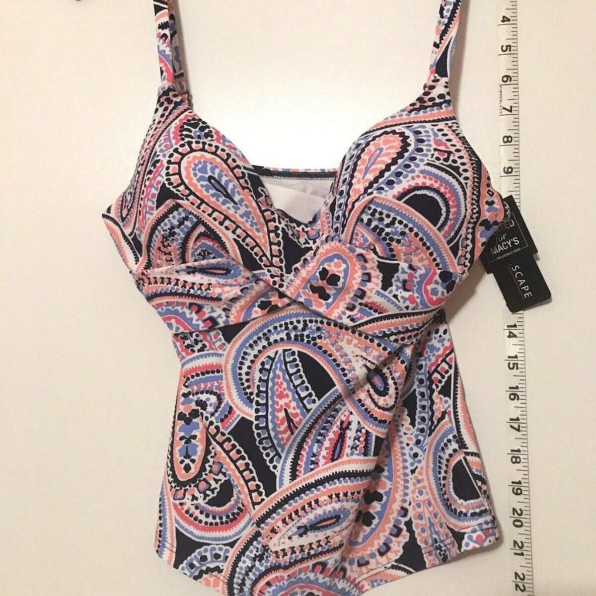 NWT Island Escape Gemini Tankini Underwire Swim Size 6