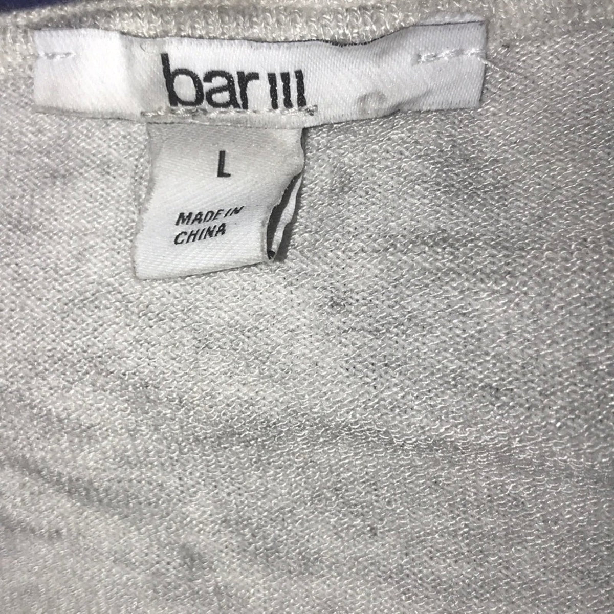 Bar III NEW White Grey Ombré Ruched Stretchy Dress Large