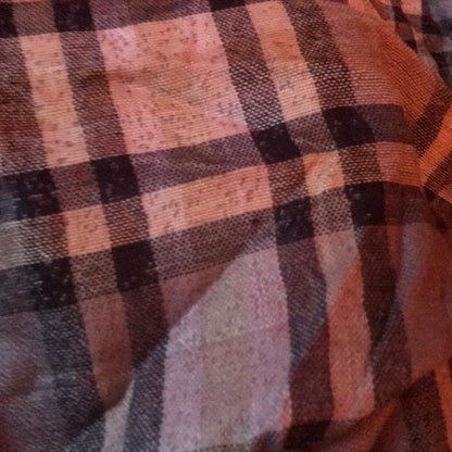 Macy’s Cold Weather Plaid Brown Fringe Scarf Wrap
