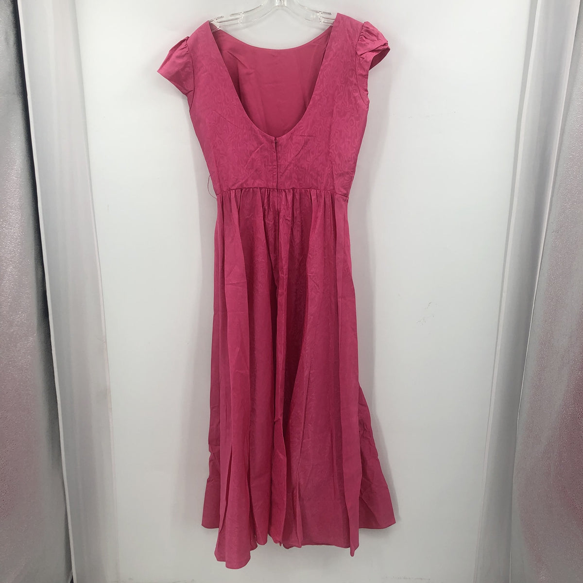 Dessy Creations VINTAGE Round Neck Fit Flare Party Dress Cap Short Sleeves SZ 10