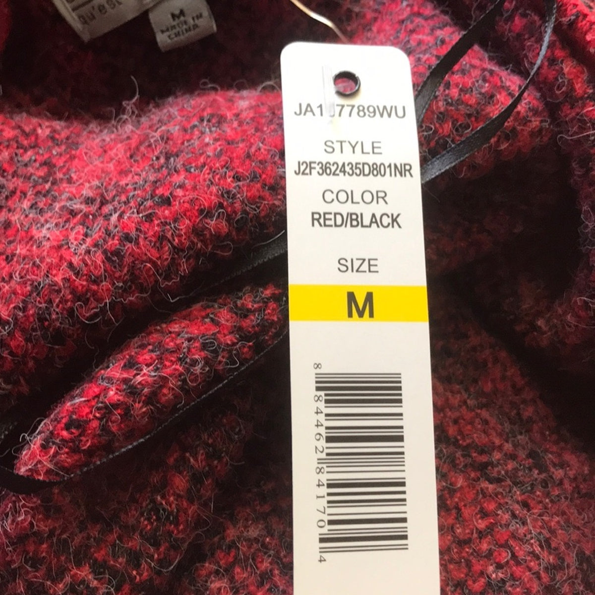 Joseph A Red Leopard Print Cardigan Sweater Long Medium