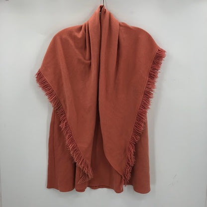 Vintage 2 Piece Skirt Matching Shawl Scarf Top Rose Brown Fringe Medium