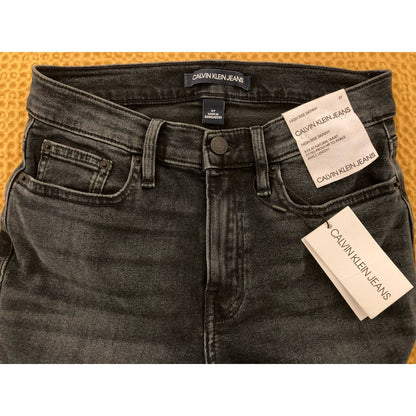 Calvin Klein Women's High Rise Skinny Ankle Length Jeans Size 27 Black NWT