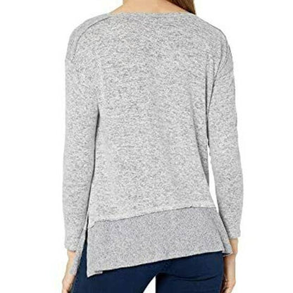 Bobeau Layered Look Tunic Pullover Sweater XS/Extra Small Dew Nightfall Gray NWT