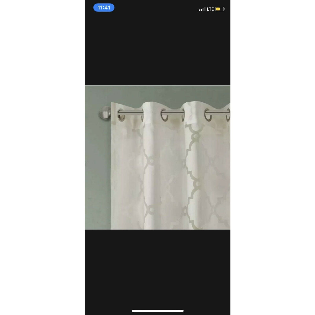 Madison Park EDEN cream 50x95 Fretwork Burnout Sheer Panel LOT OF 2 pkgs NEW