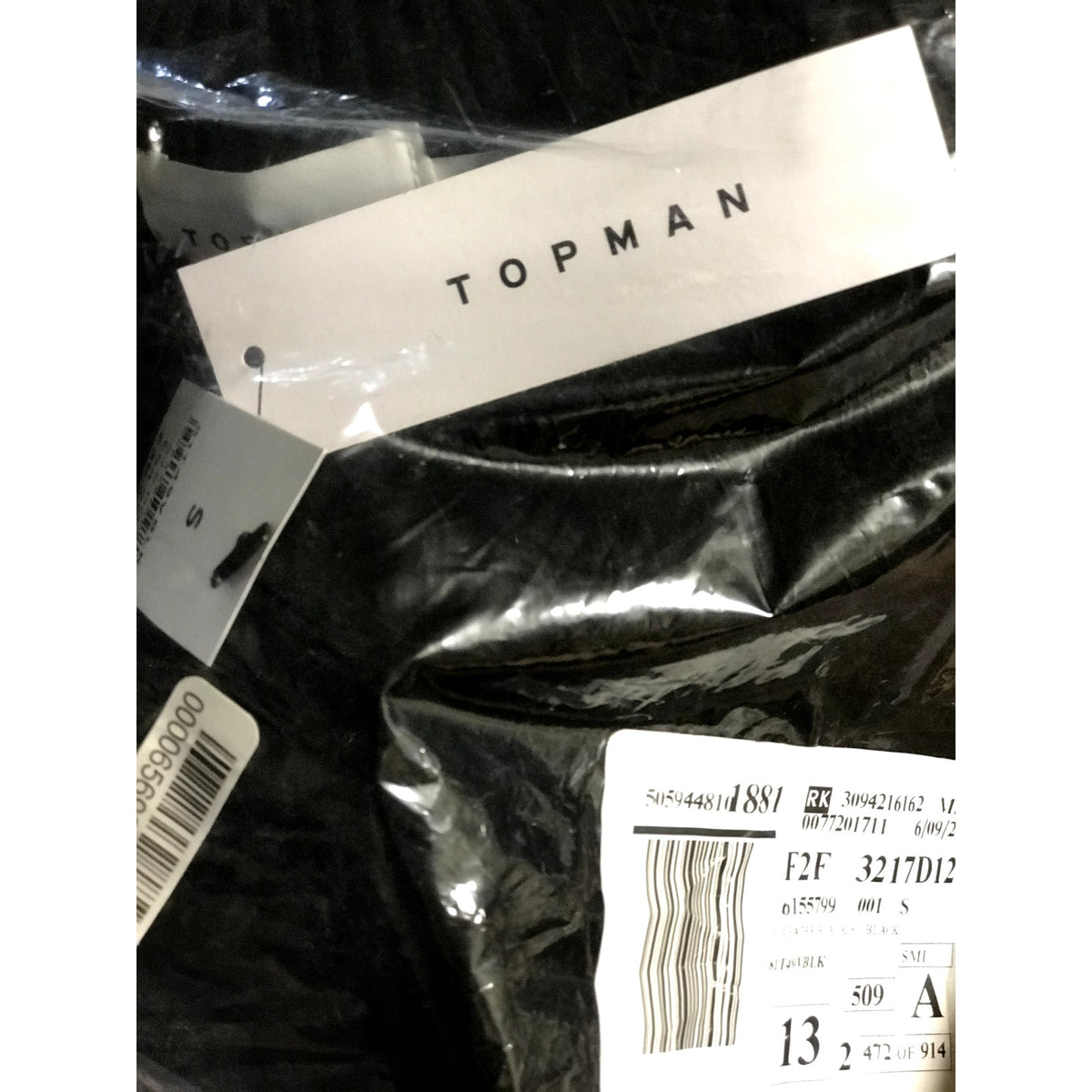 Topman NWT Black Boucle Crewneck Sweater Size Small