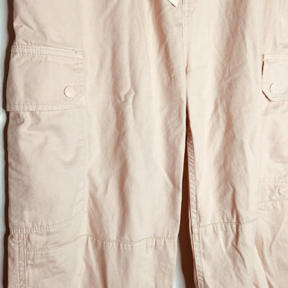 TOPSHOP NWT Terry Cuff Trouser Button Fly High Rise Pants PARACHUTE style baggie