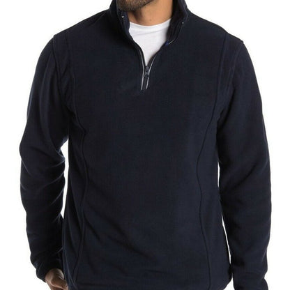 Nwt Vintage 1946 Mood Indigo Blue Partial Zip Fleece Knit Sweater Large
