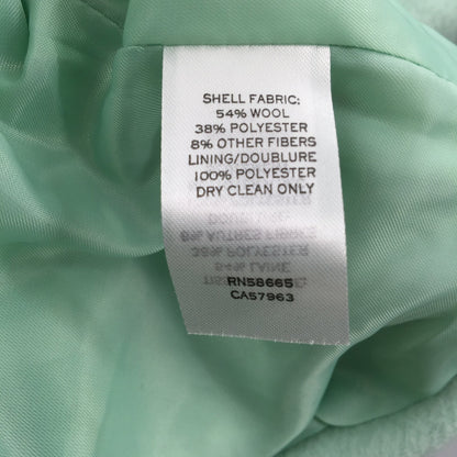 Halogen Atlantic-Pacific Double Breasted Wool Coat Jacket Solid Green SZ X-Large