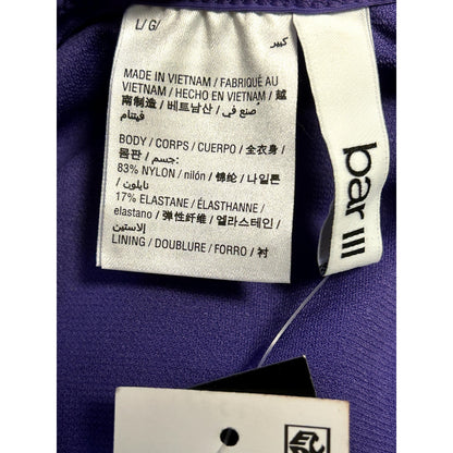 Bar III NWT Purple Ruffled Cross-Back One-Piece Swimsuit Size Large