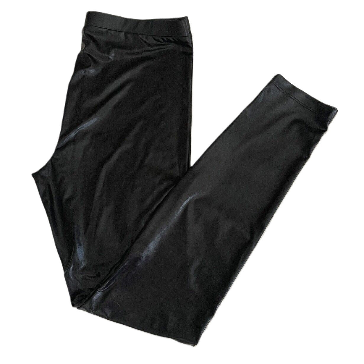 Ten Sixty Sherman Girls Shiny Faux Leather Leggings Sz XL/Extra Large Black NWT