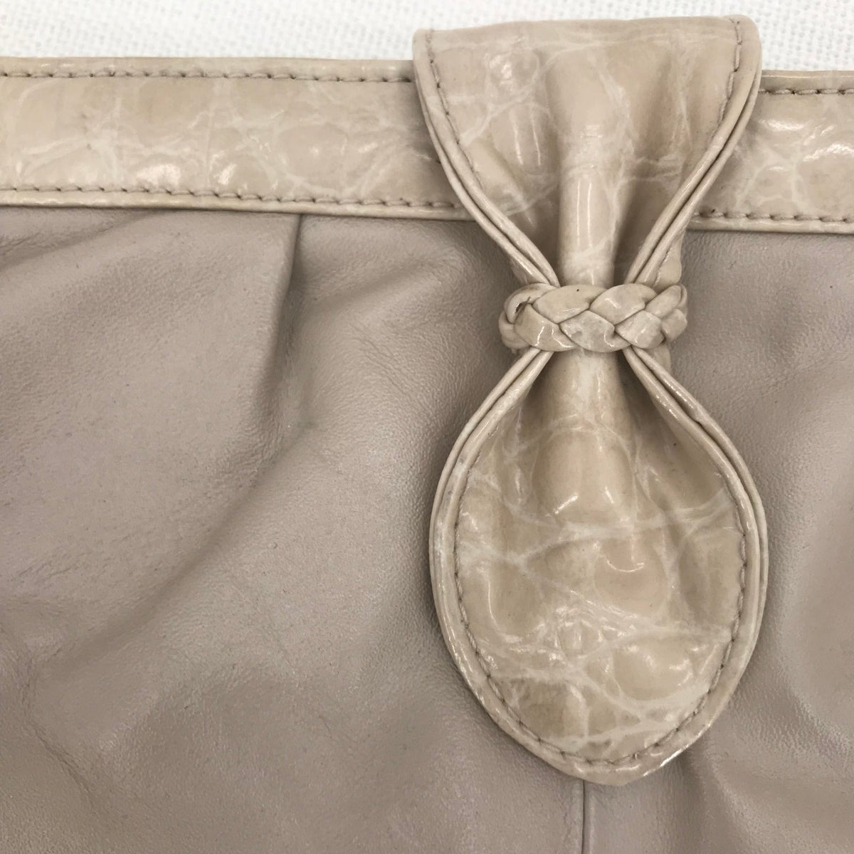 Leather Vintage Faux Leather Crossbody Bag Snap Closure Tan Clutch 1970s