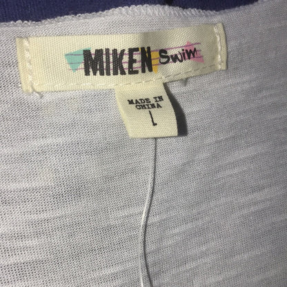 Miken Swim NEW White Sheer Tank Swim CoverUp Size Large