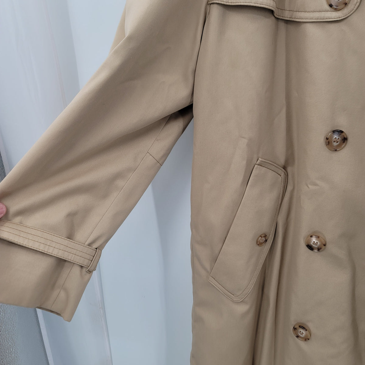 Poland vintage trench coat jacket multi pockets size 42 Belted Removeable Lining
