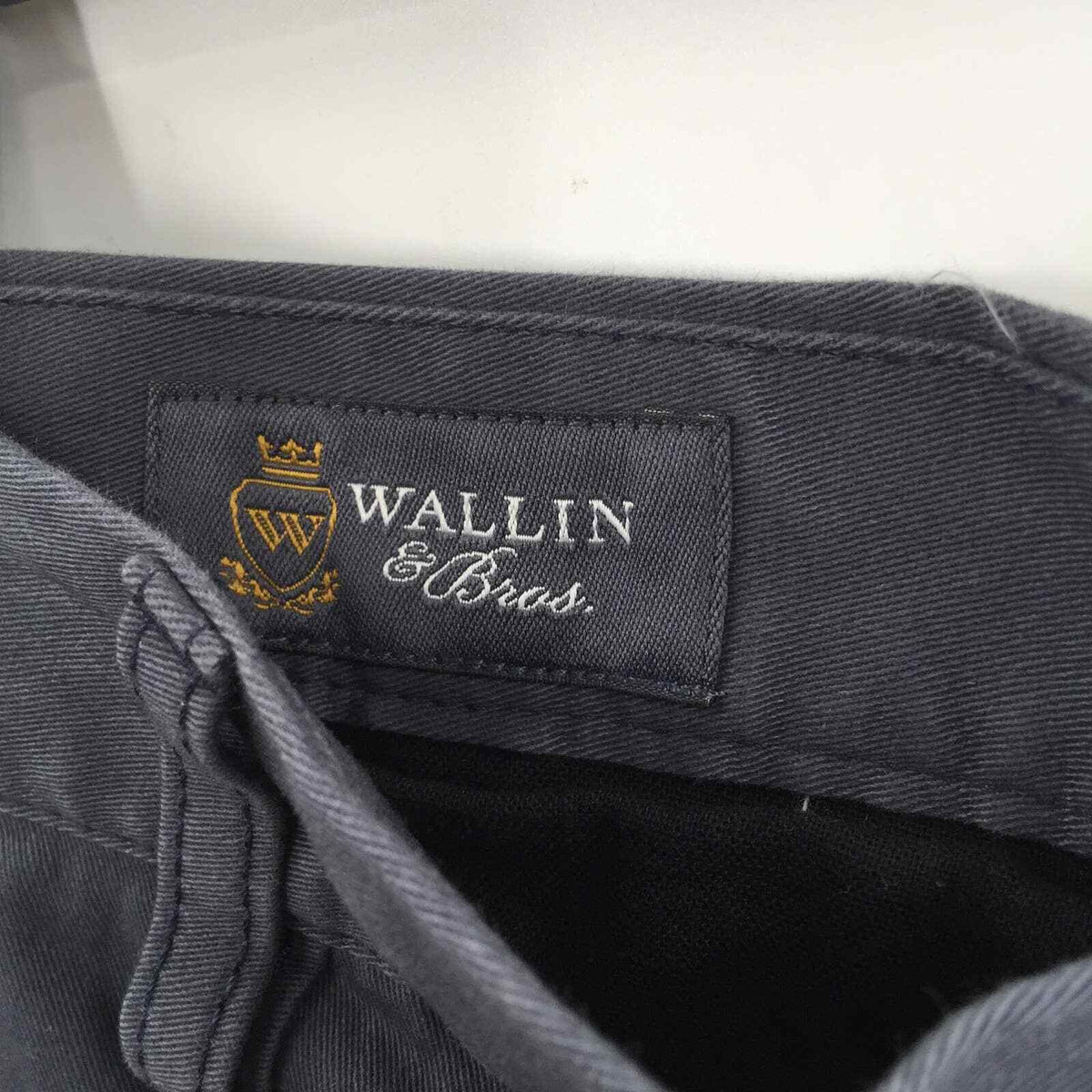 Wallin Brothers Stretch Chino Pants High Rise Flat Front Blue Size W34