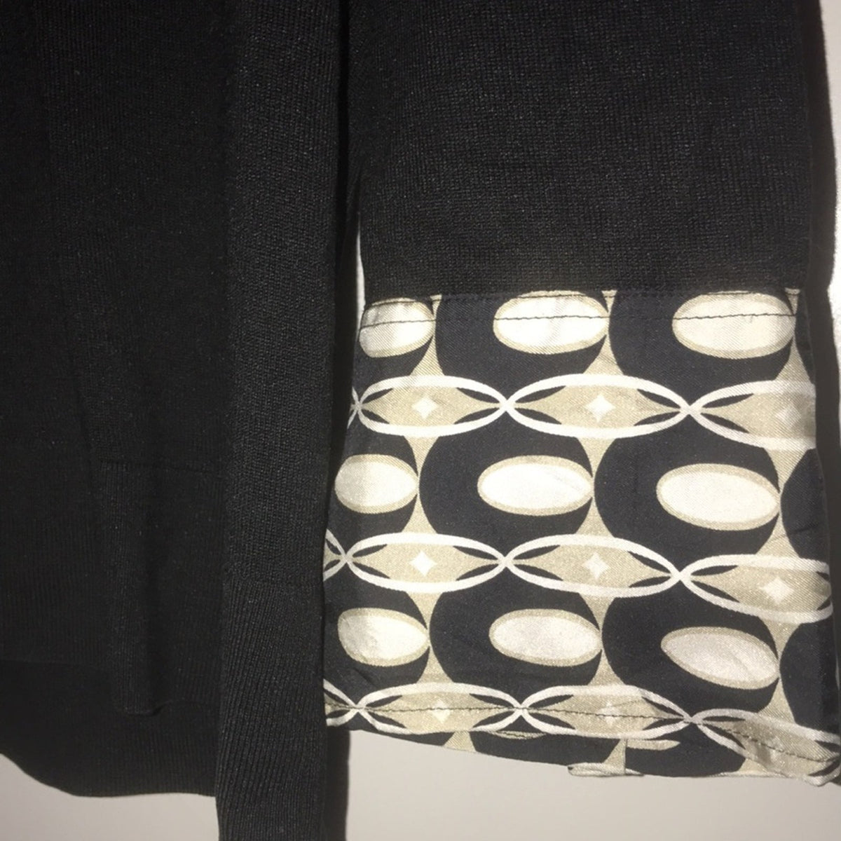 Ann Taylor NEW Black Pattern Collar Long Sleeve Medium
