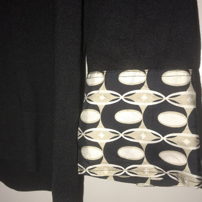Ann Taylor NEW Black Pattern Collar Long Sleeve Medium