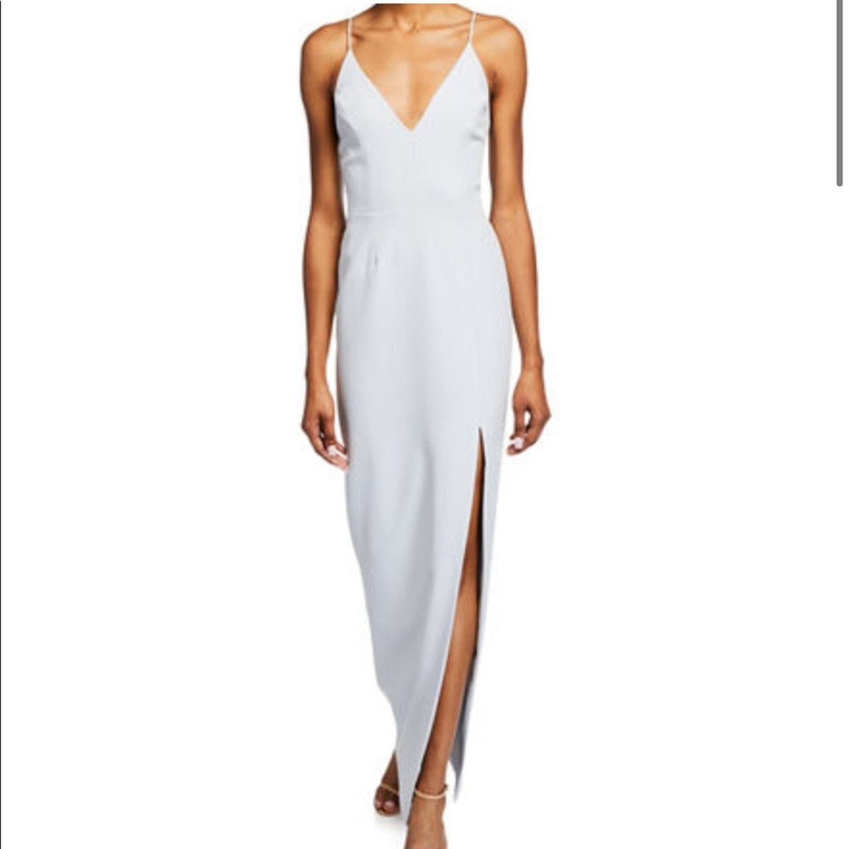 WAYF NEW Plunge Neck Column Gown Side Slit Size Large Formal Dress sleeveless