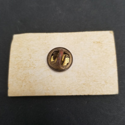 Vintage Enamel USA American Flag Golden Metal Brooch Costume Jewelry lapel pin
