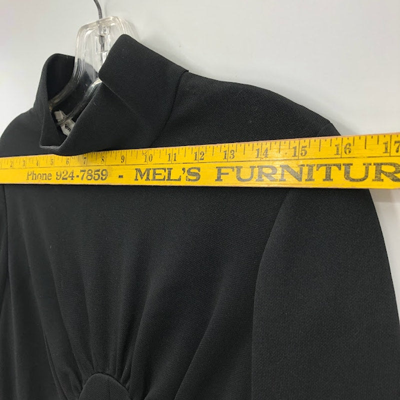 Alison Ayres Original Vintage Black Maxi Polyester Long Sleeve Modesty 1970s