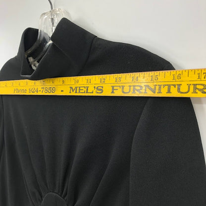 Alison Ayres Original Vintage Black Maxi Polyester Long Sleeve Modesty 1970s
